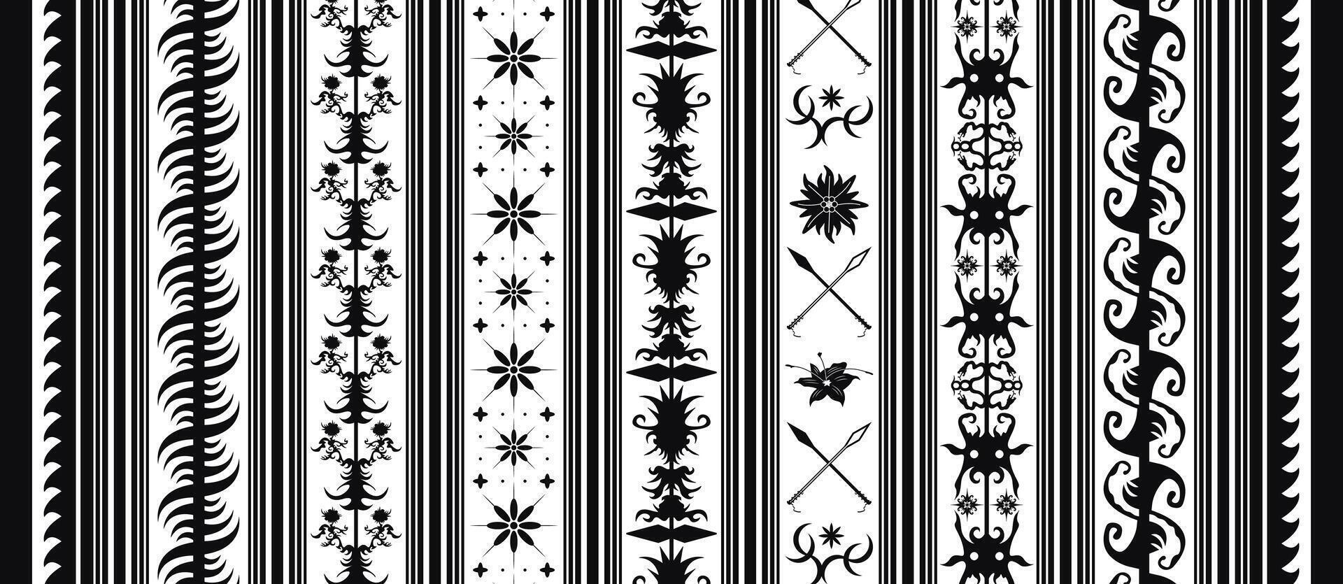own custom made jungle tribal tattoo pattern ethnic ornament art wallpaper background suitable for textile or packaging print vector