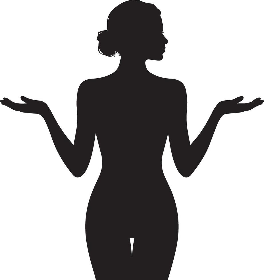 A striking abstract design featuring a prominent silhouette vector