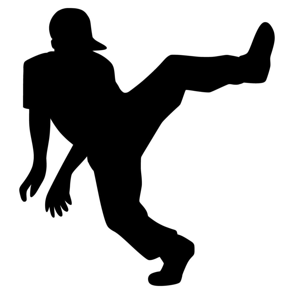 Breakdance silhouette Illustration Element vector