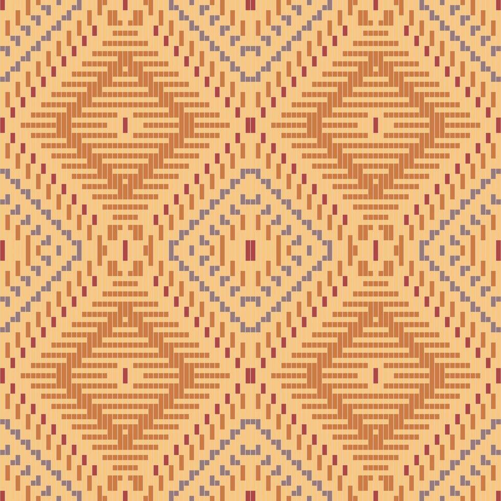 Abstract Ethnic Design Pattern Easyfolk Embroidery, Aztec Geometric Ornament Print. Design for Carpet, Wallpaper, Clothing, Wrapping, Fabric vector