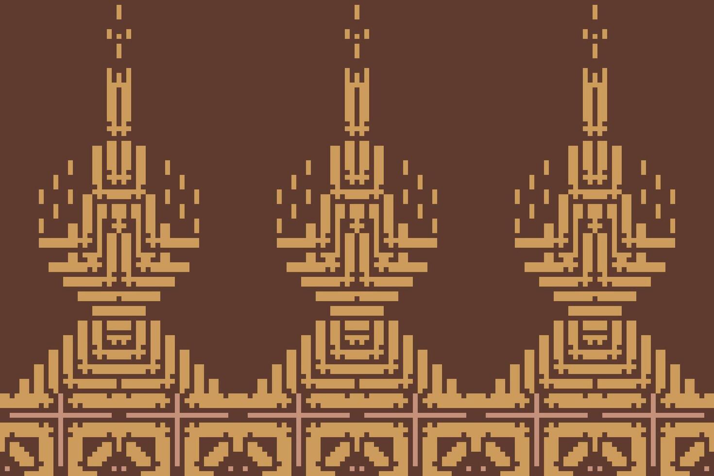 Sari Border Geometric Pattern Backgroundfolk Embroidery, Aztec Geometric Ornament Print. Design for Carpet, Wallpaper, Clothing, Wrapping, Fabric vector
