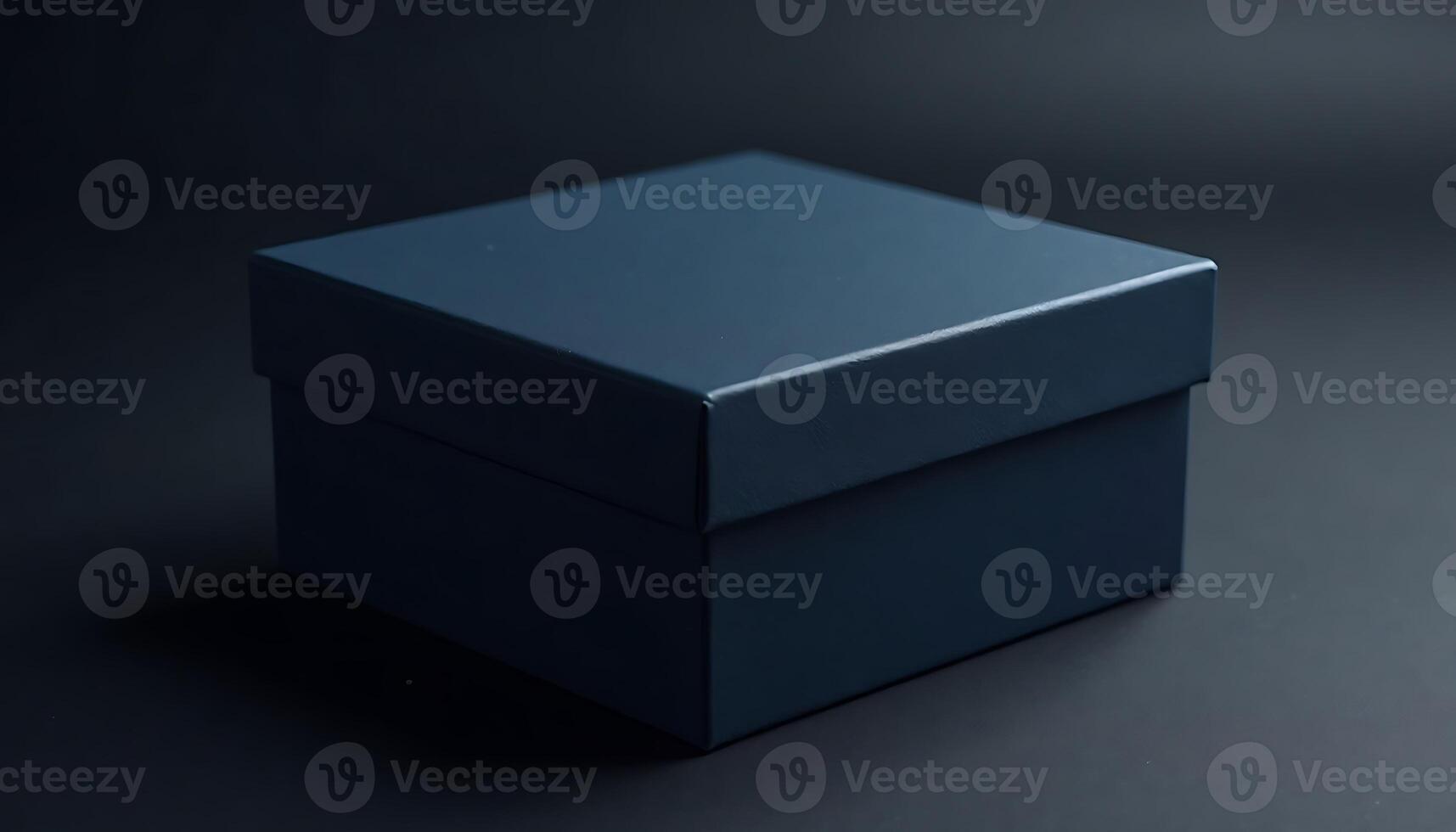 Gift Box in Dark Blue Square Container for Storage photo