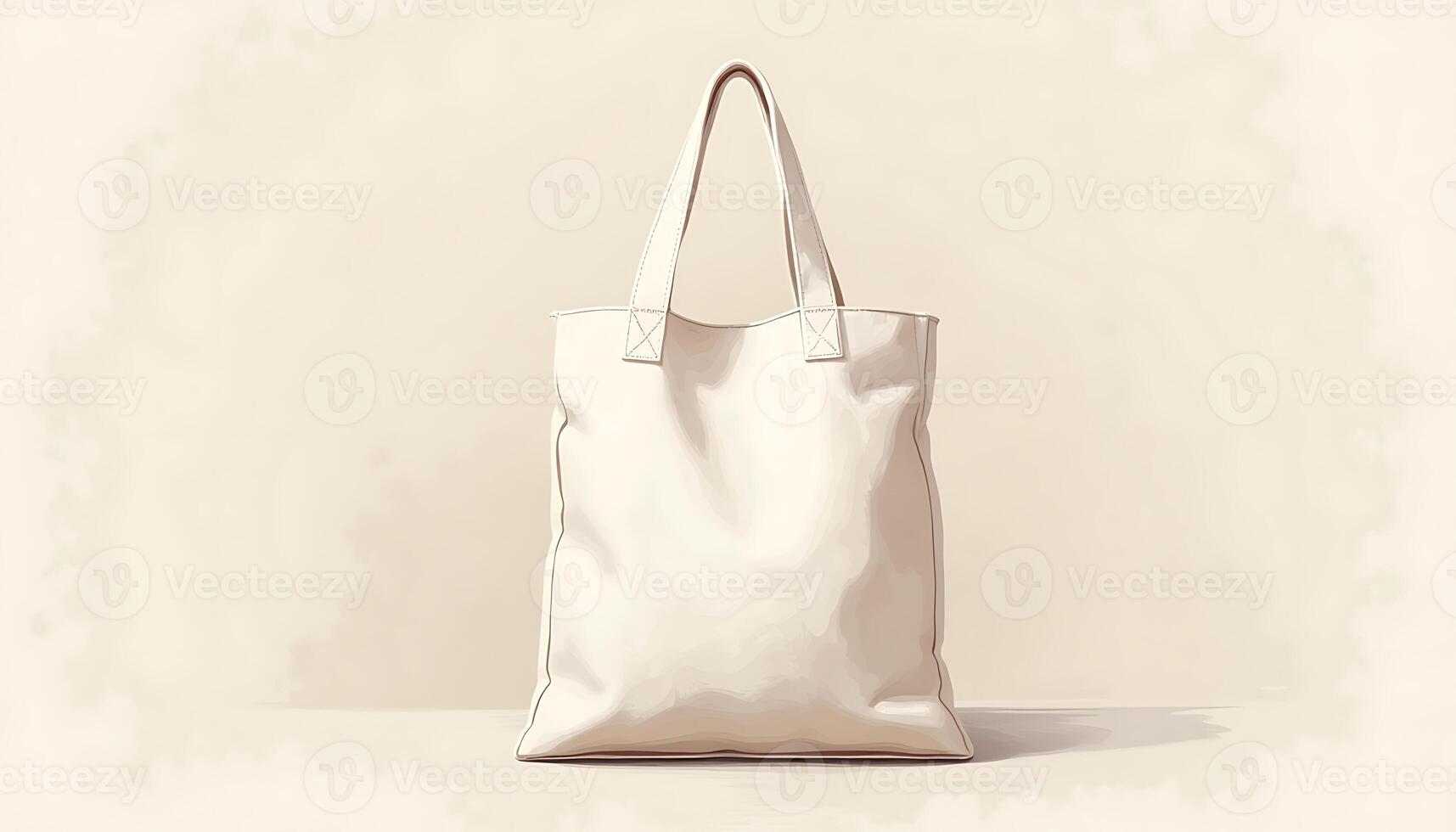 Tote Bag Mockup on Neutral Background for Product Presentation photo
