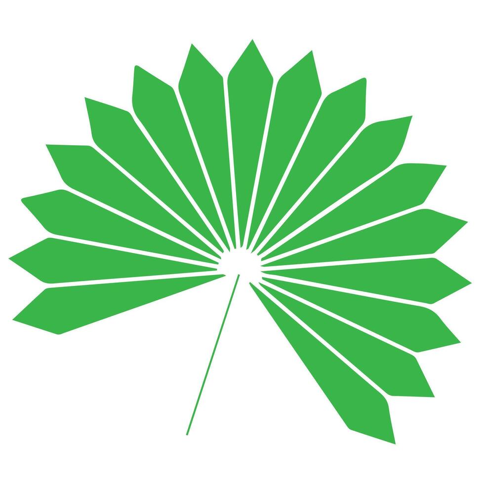 Green leaf on white with ribbon, a natural plant design with macro texture vector