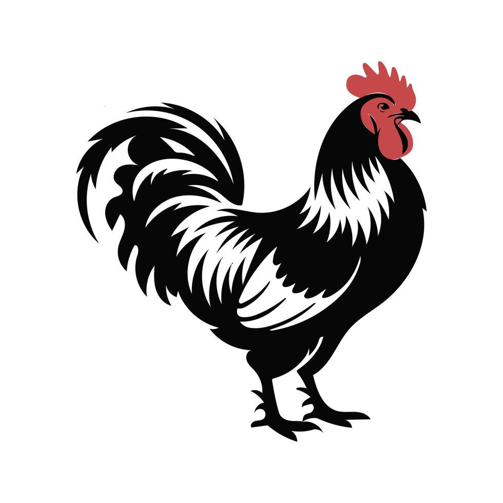 Hen icon Art Illustration. vector