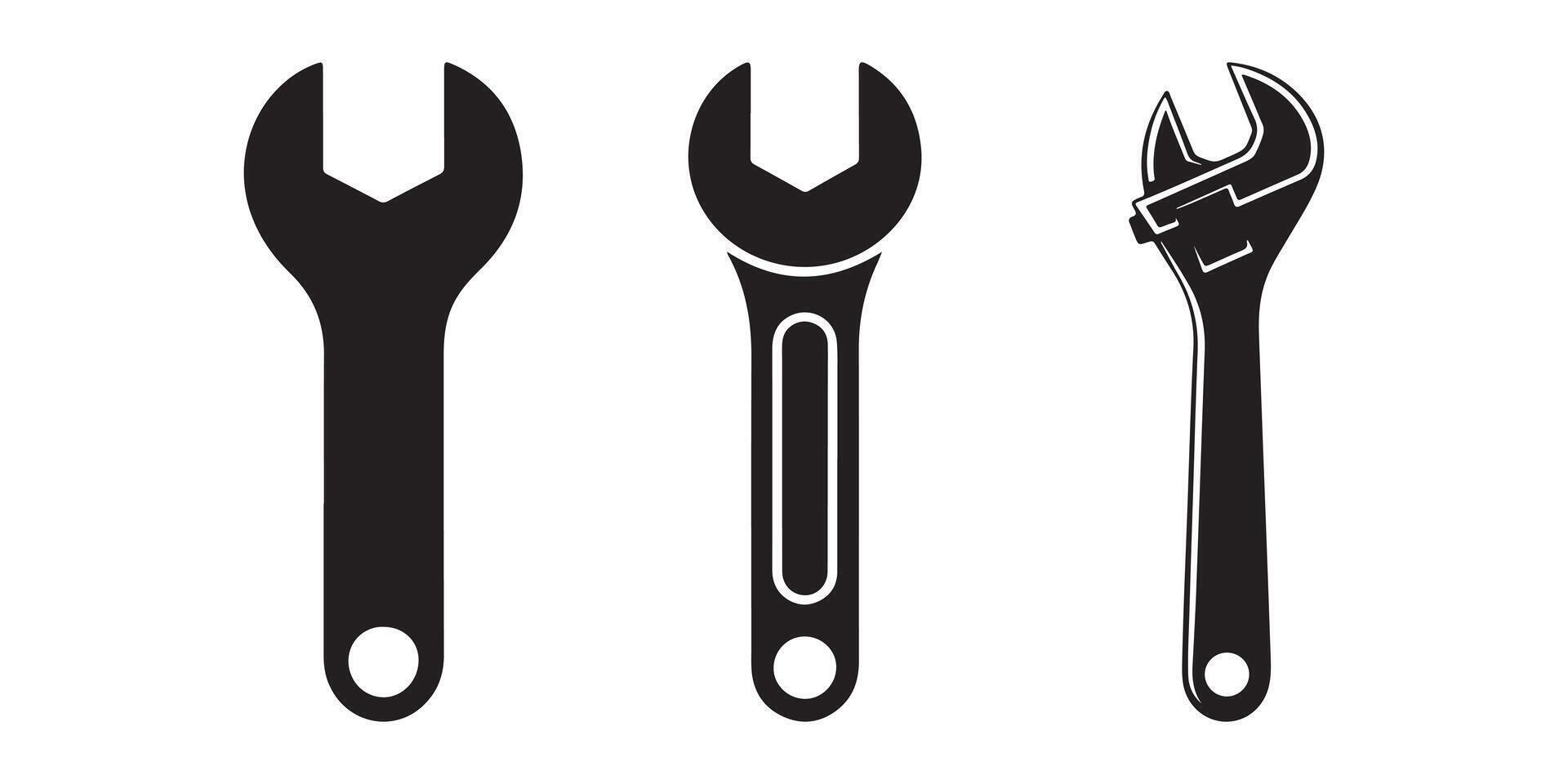 Wrench icon set design vector