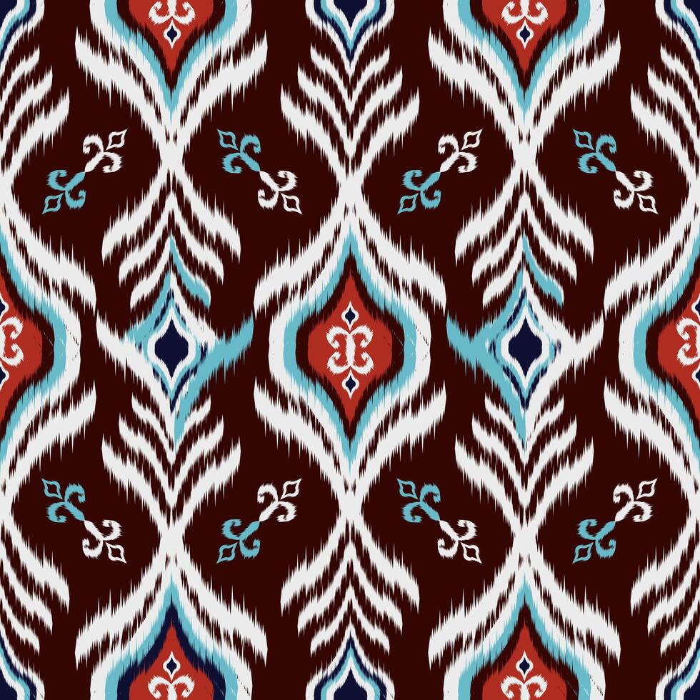 Native Abstract geometric Ikat pattern seamless for cloth, wallpaper, texture, fabric vector