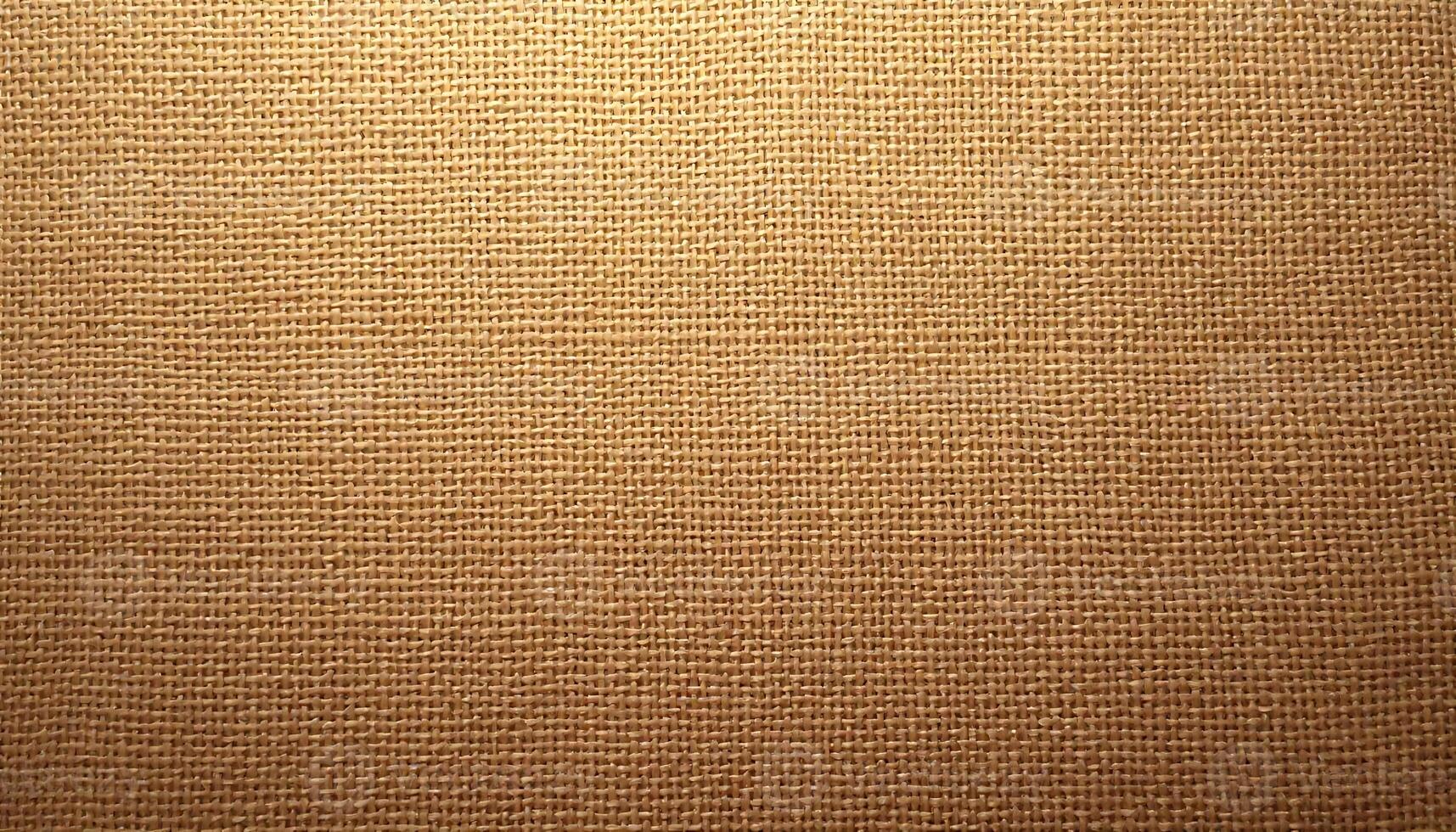 Close Up of Natural Brown Burlap Fabric Texture Background Material photo