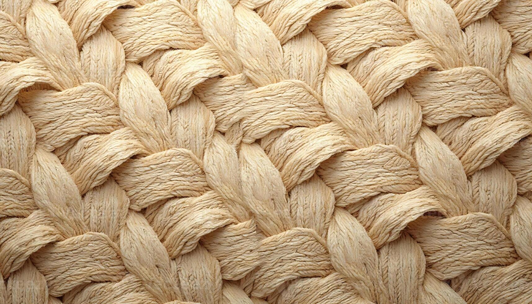 Close-up of Natural Fiber Woven Texture Creating a Neutral Pattern photo