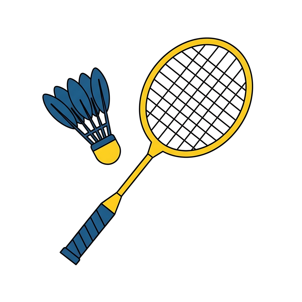 Badminton Racket and Shuttlecock png