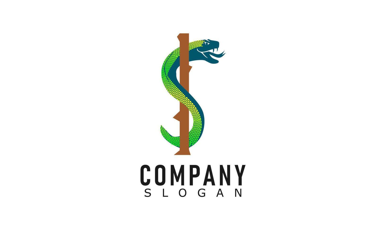 Unique Snake Logo Design Template vector