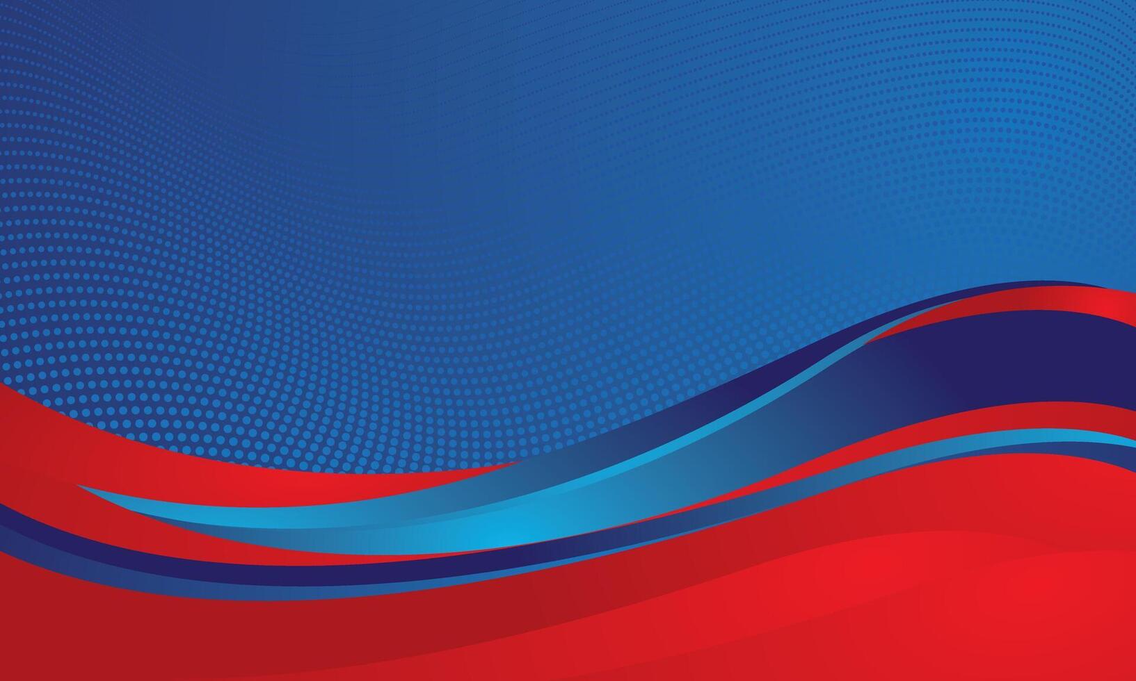 Abstract blue red gradient wavy modern background vector