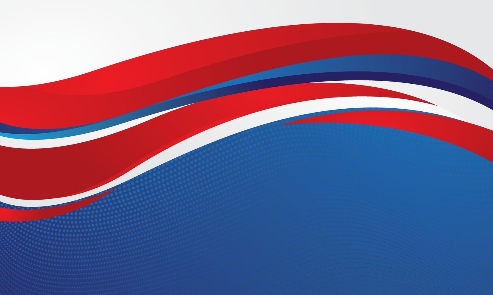 Blue red gradient wavy on white background vector