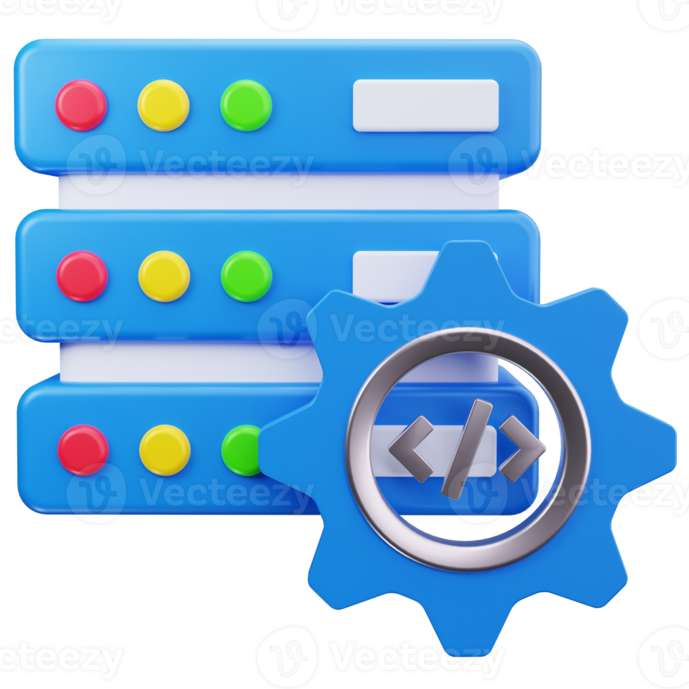 3D Icon Server Gear Code Tools png