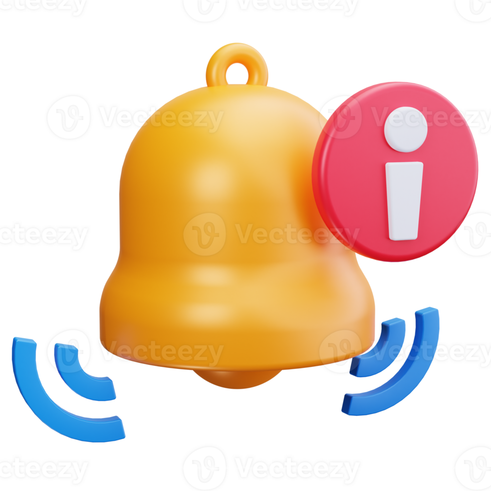 3D Icon Bell Ringing Notification png
