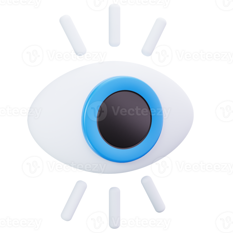 3D Icon Vision Eye Observation png
