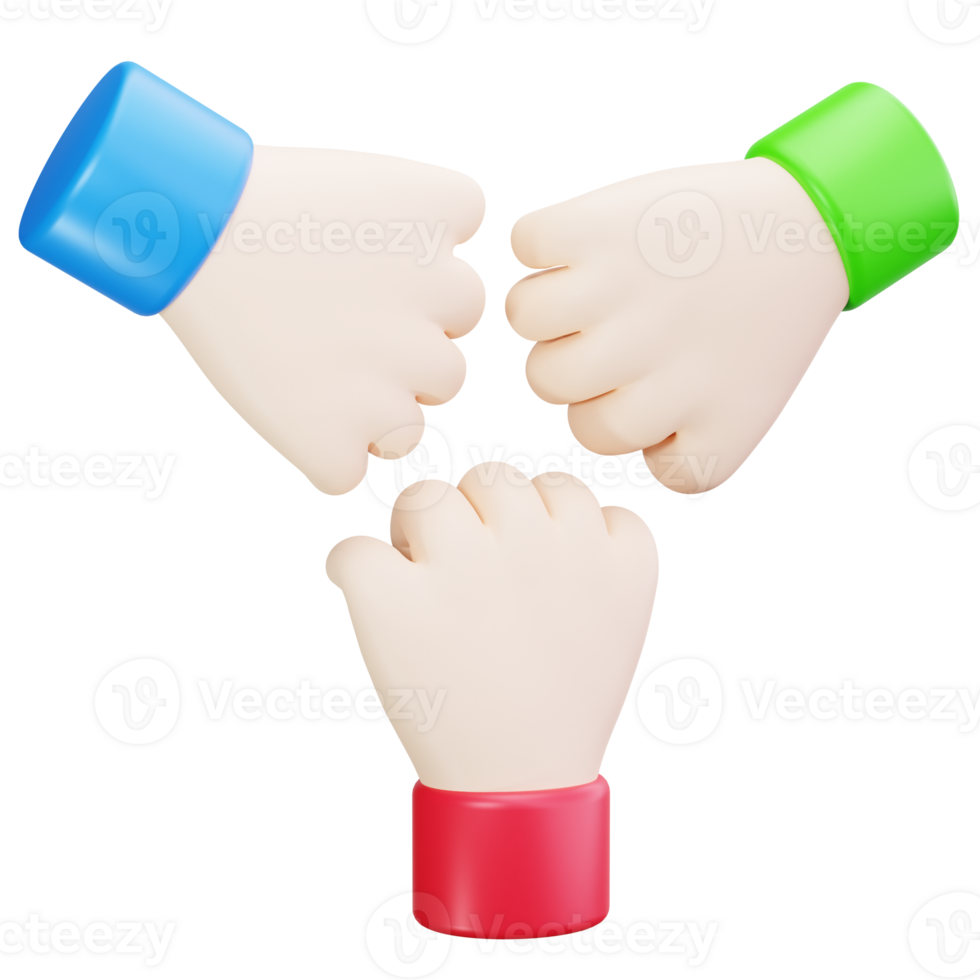 3D Icon Team Unity Fist Bump png