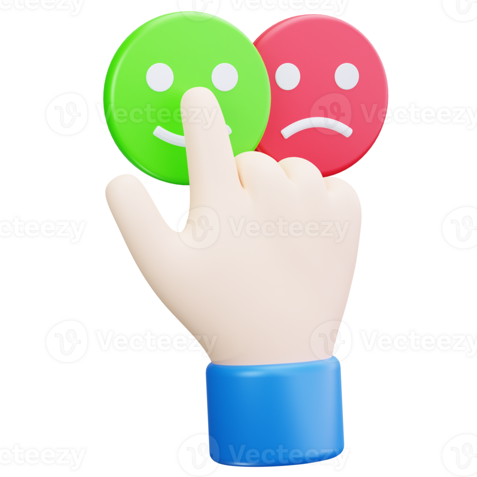 3D Icon Dual Feedback Option Buttons png