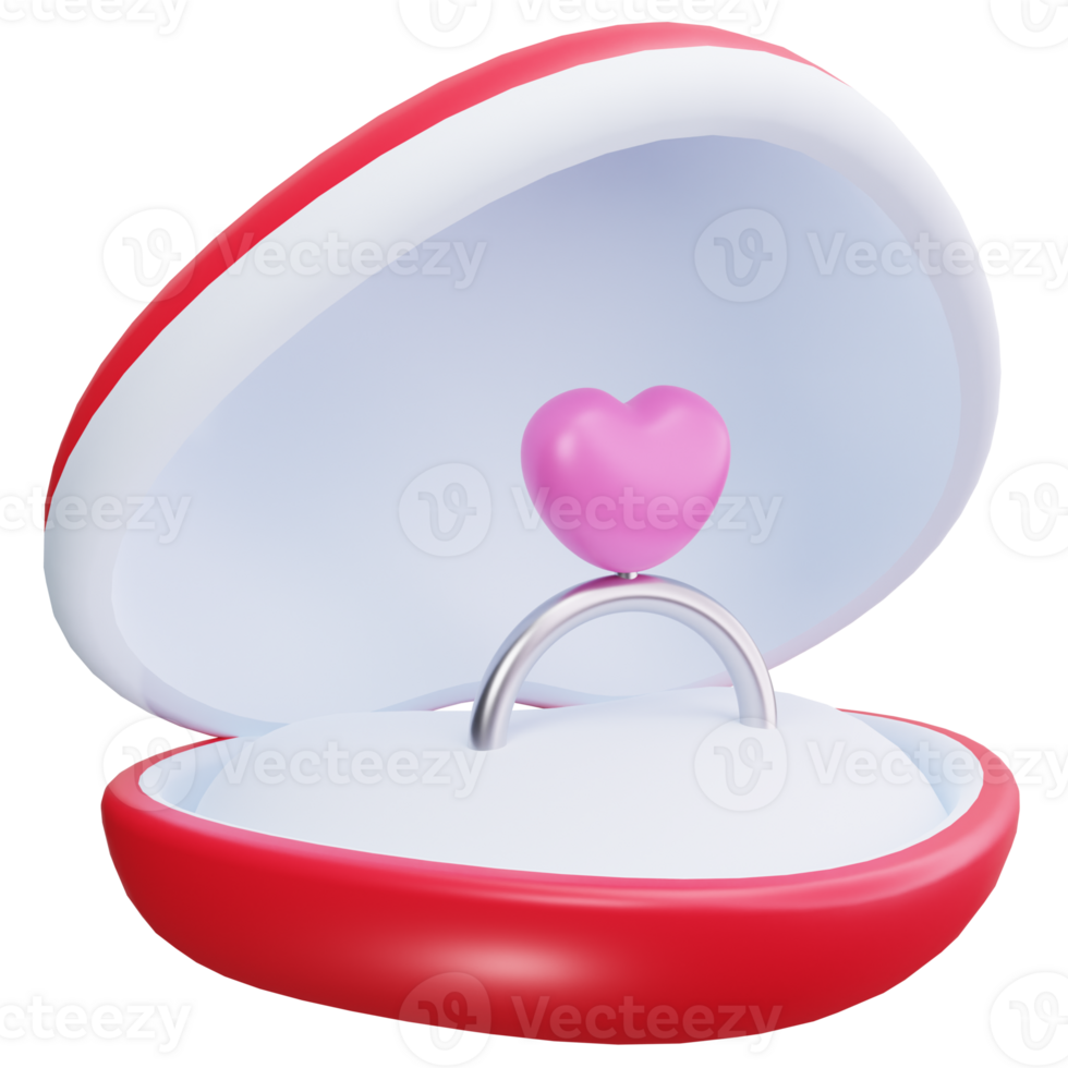 3D Icon Romantic Ring Box png