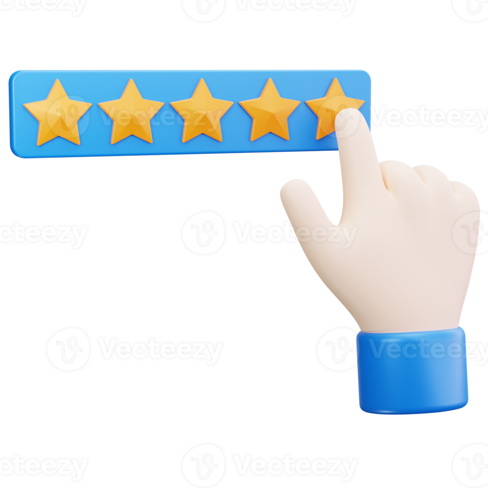 3D Icon Five Star Selection png
