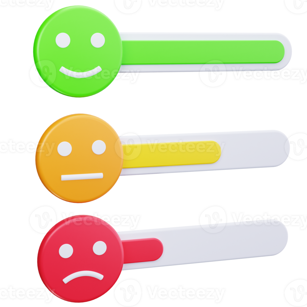 3D Icon Feedback Rating Color Bar png