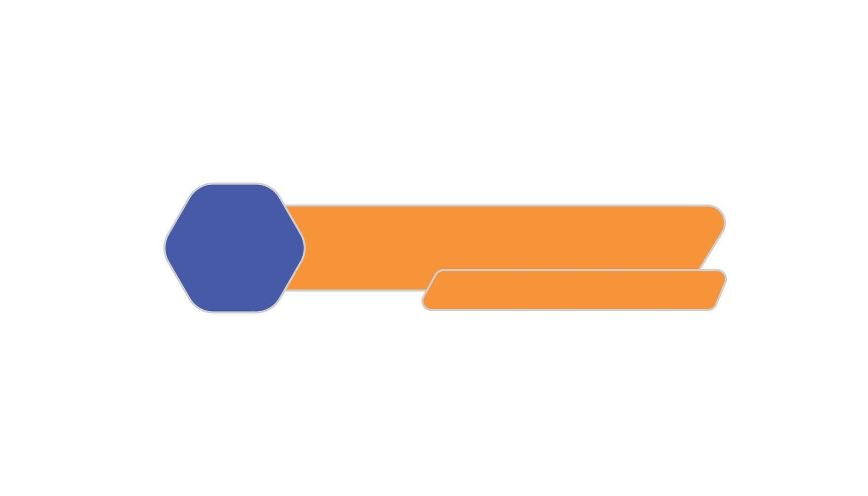 Lower third shape vector