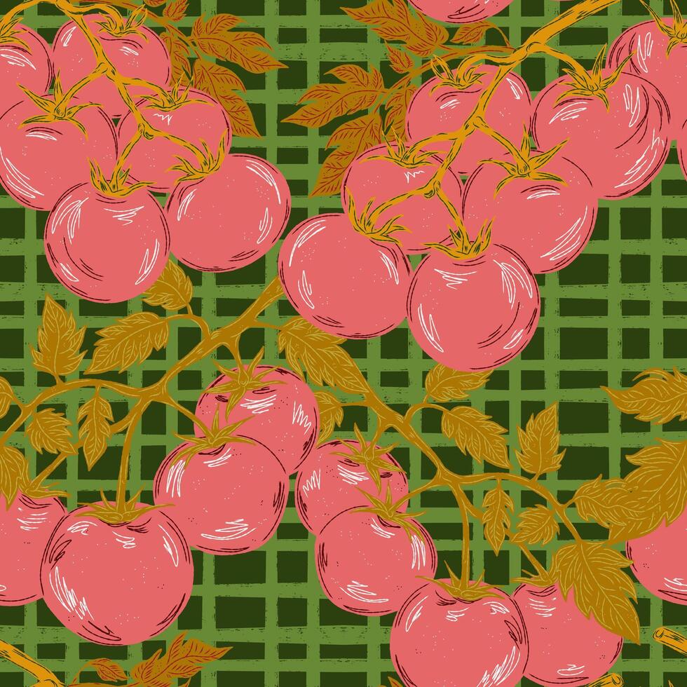 tomato vines fabric by custom fabric vector
