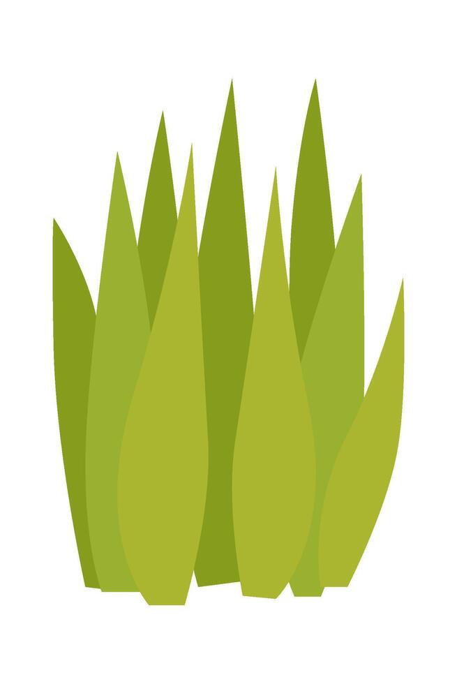 Snake plant flat icon Cartoon green houseplant Home gardening vector