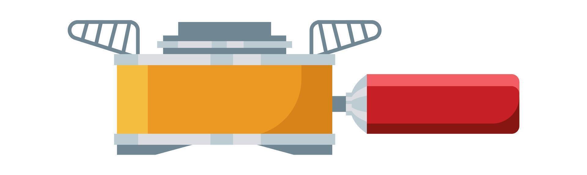 Electric camp burner flat icon Backpacking stoves and grills Illustration vector