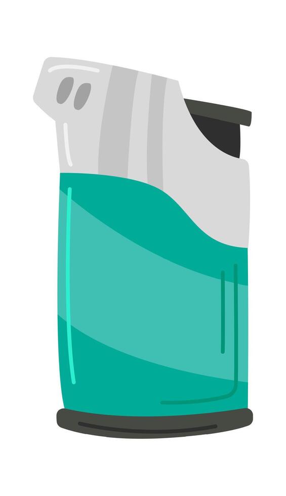 Lighter flat icon Steel incendiary device vector
