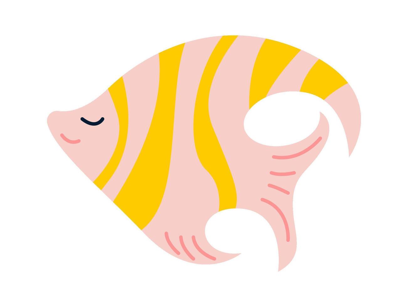 Flounder flat icon Warm country ocean fish vector