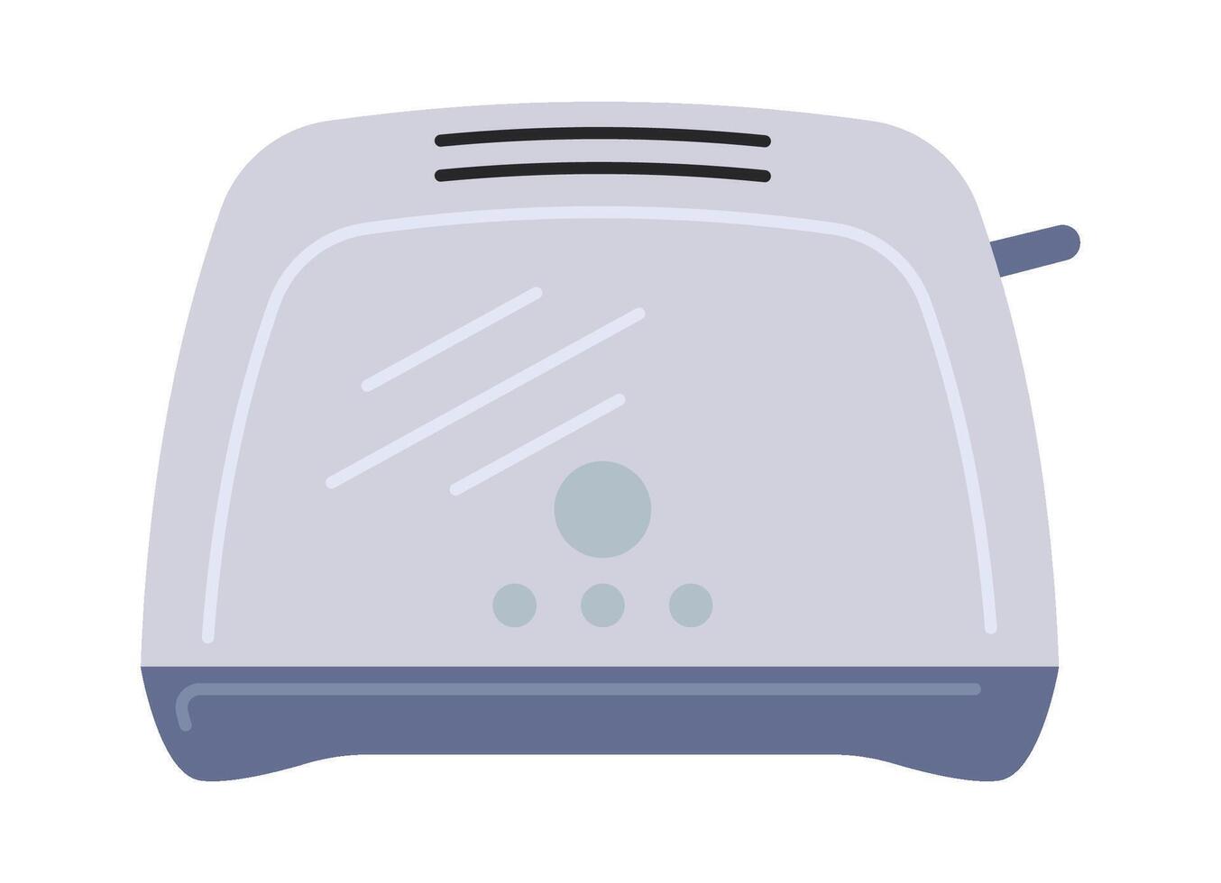 Steel toaster flat icon Machine for making sandwich vector