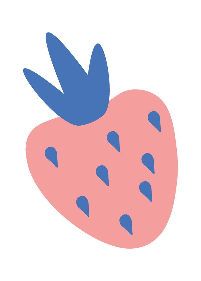 Strawberry fabric decor flat icon Female hygiene decoration Illustration vector