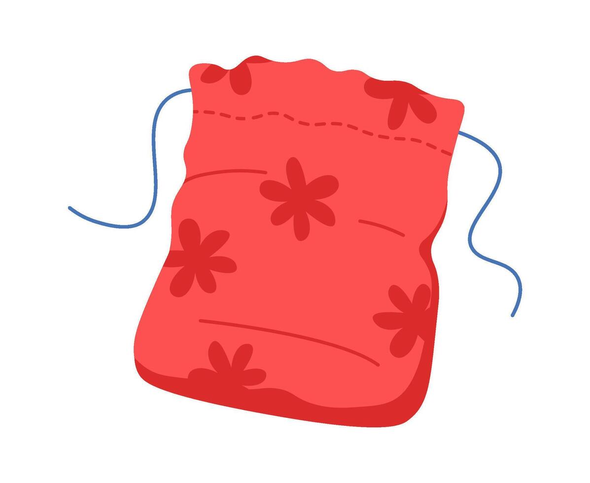 Cute bag for menstrual pods flat icon vector