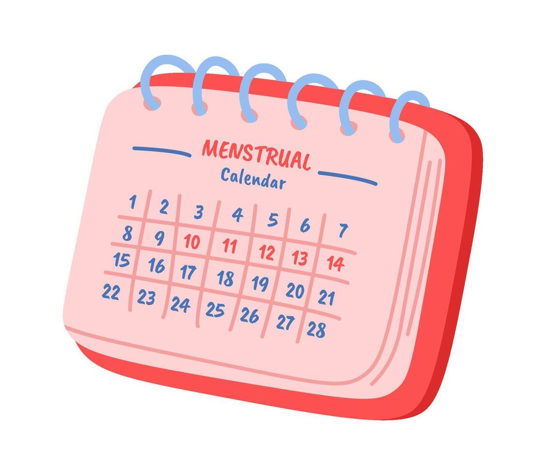 Menstrual calendar flat icon Special dates for women vector