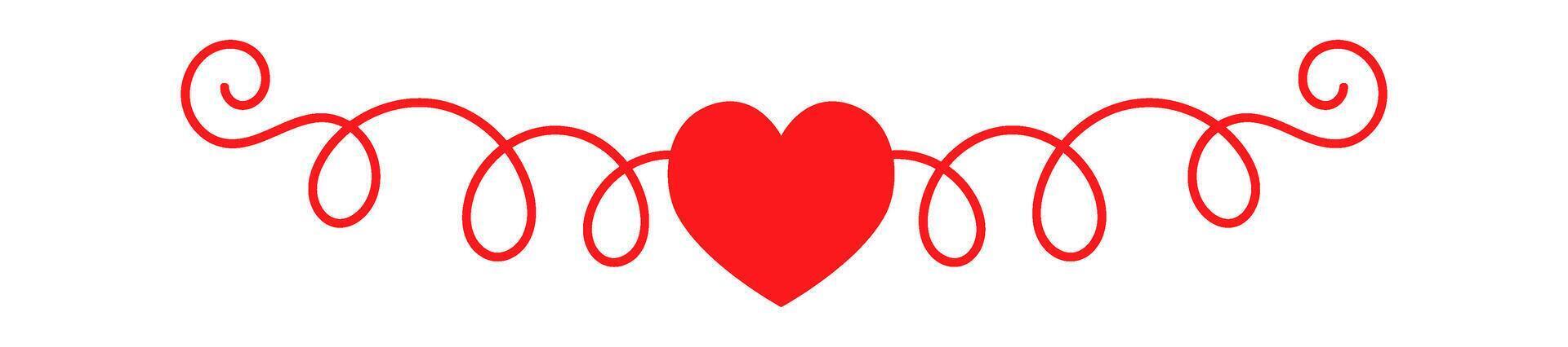 Frame with curls and heart design flat icon Flat Illustration Icon vector