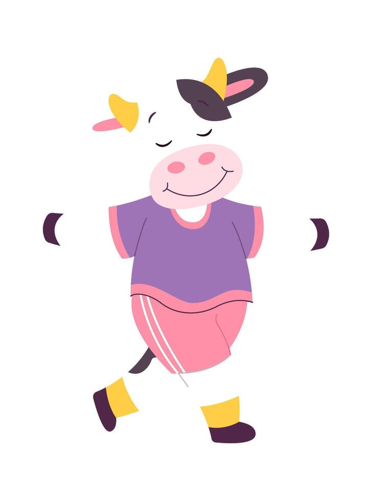 Funny goat in uniform flat icon Football player vector