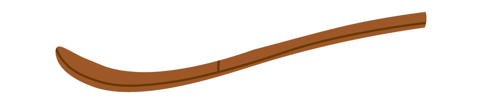Matcha wooden scoop flat icon Kitchenware vector