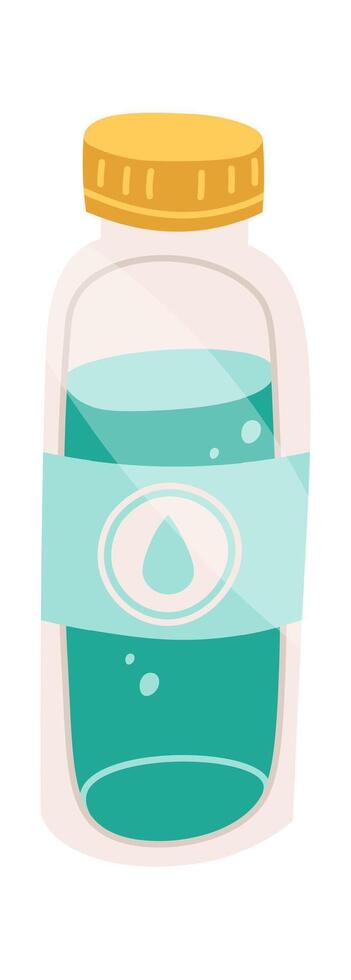 Water in plastic bottle flat icon vector