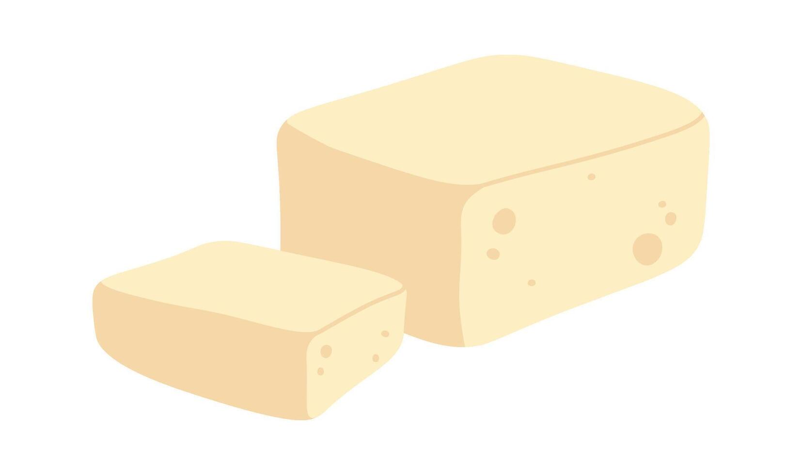 Tofu flat icon Vegetarian soy food supplements vector