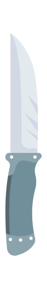 Table ware flat icon Steel knife with plastic handle vector