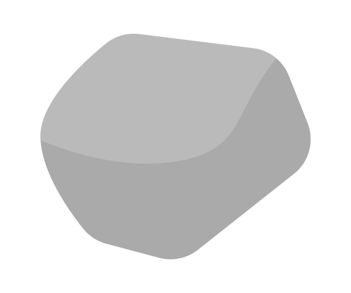 Stone flat icon Architectural and landscape decor element Icon vector