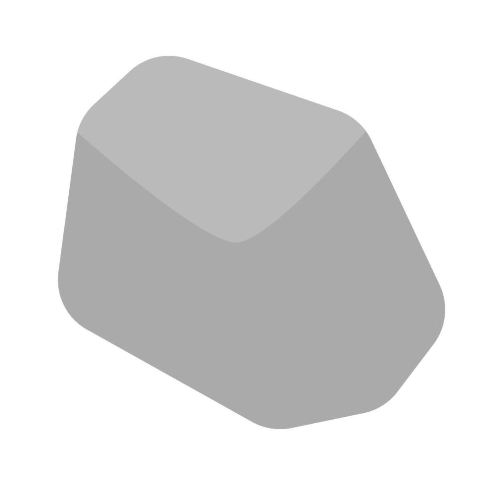 Stone flat icon Architectural and landscape decor element Hand Drawn Icon vector