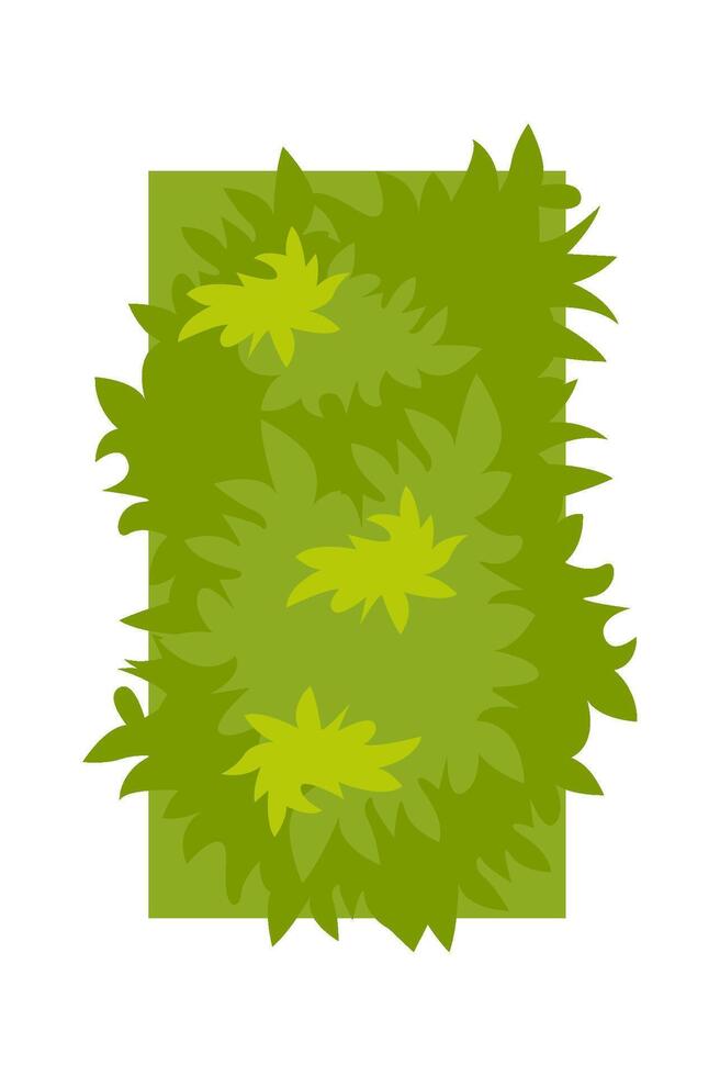 Bush flat icon Green fence Architectural and landscape element vector