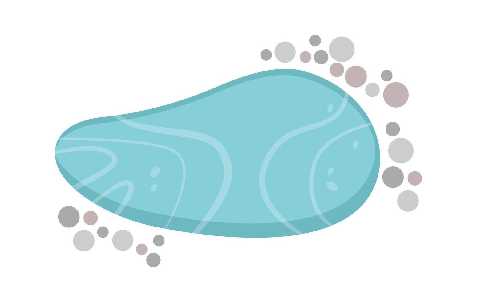 Pond with stones flat icon Architectural and landscape elements Illustration vector