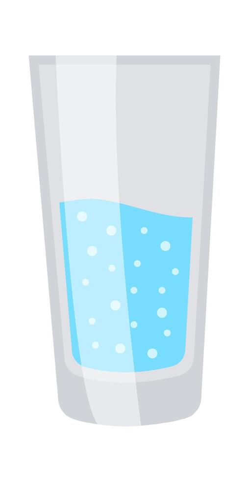 Glass with fresh water flat icon Filtration vector