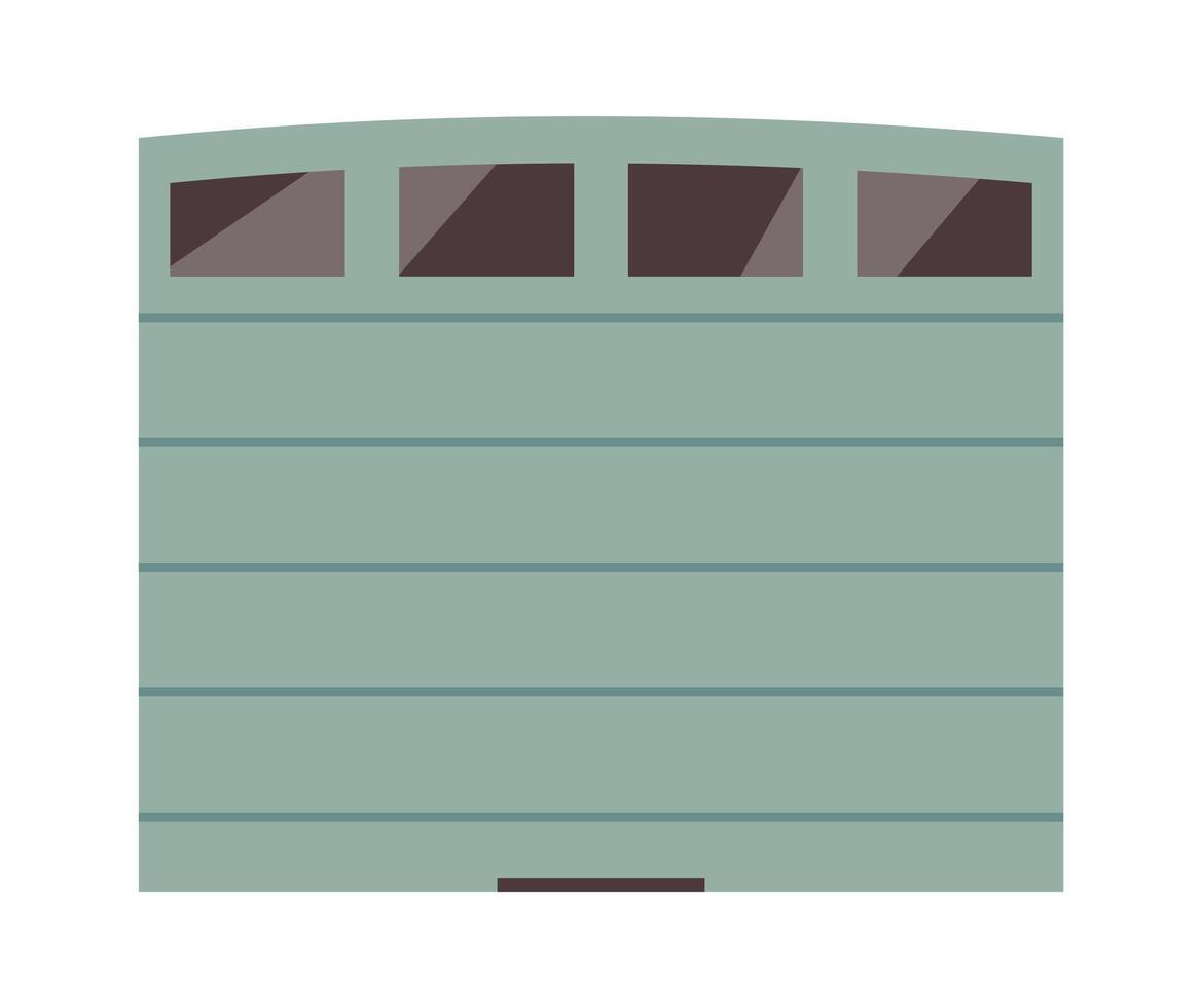 Automated garage door gate flat icon Warehouse entrance vector