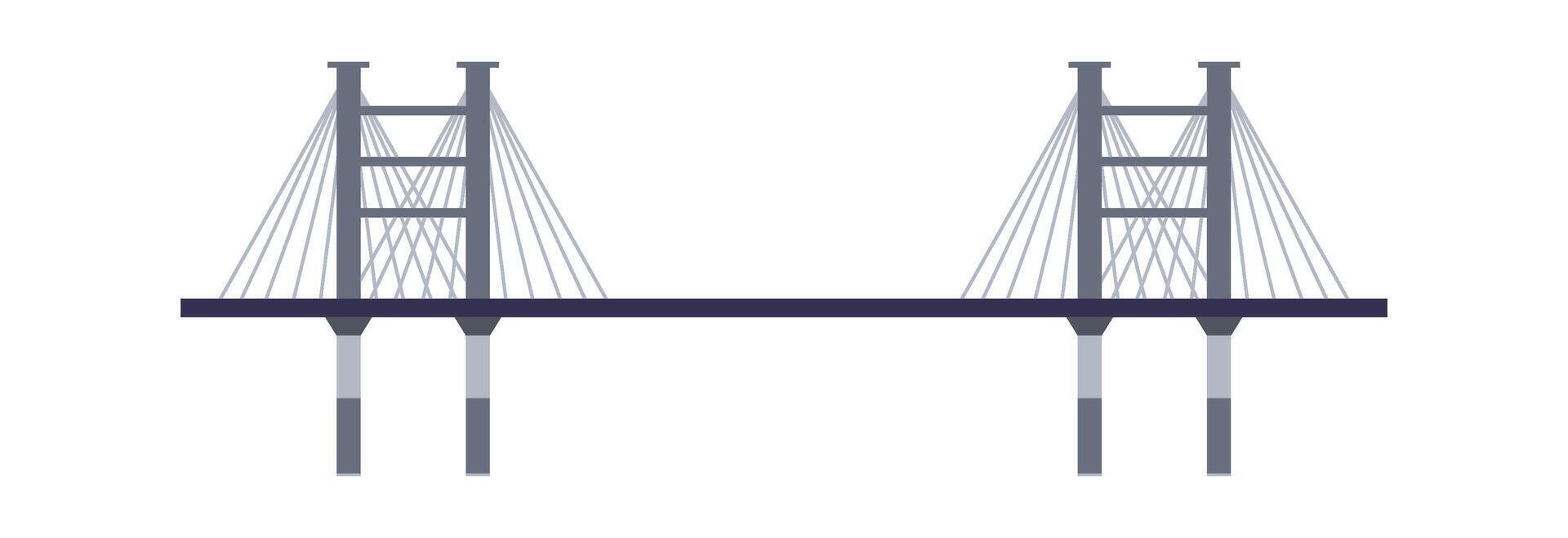 Metal construction flat icon Bridge Architecture element Flat Illustration vector