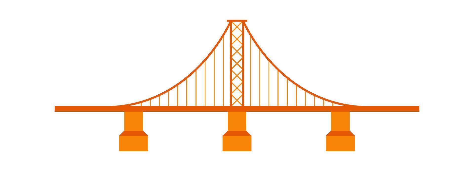 Metal construction flat icon Bridge Architecture element Flat Illustration Hand Drawn Icon vector
