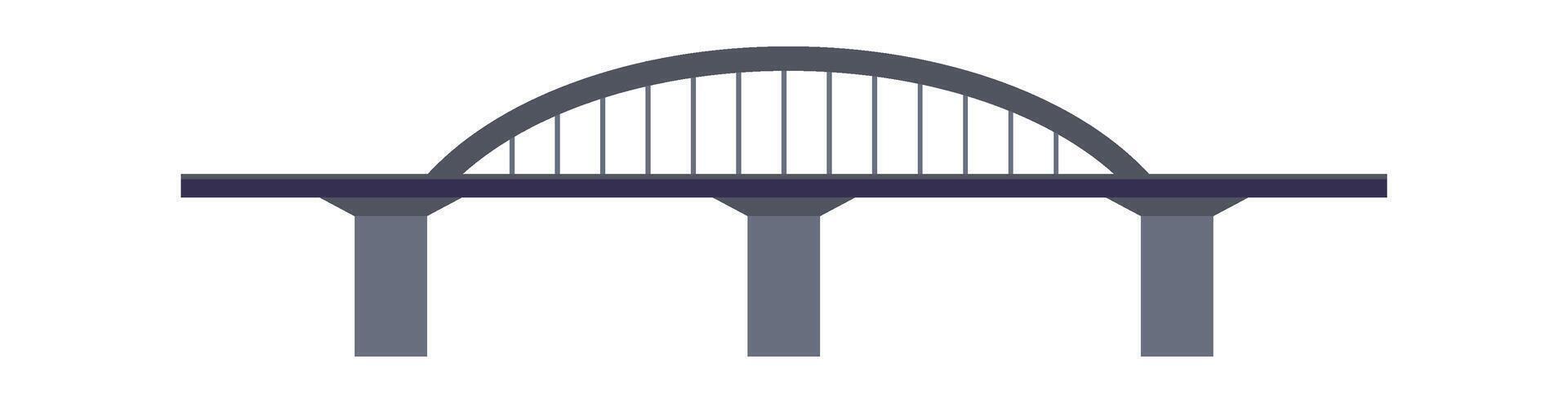 Metal construction flat icon Bridge Architecture element Icon vector